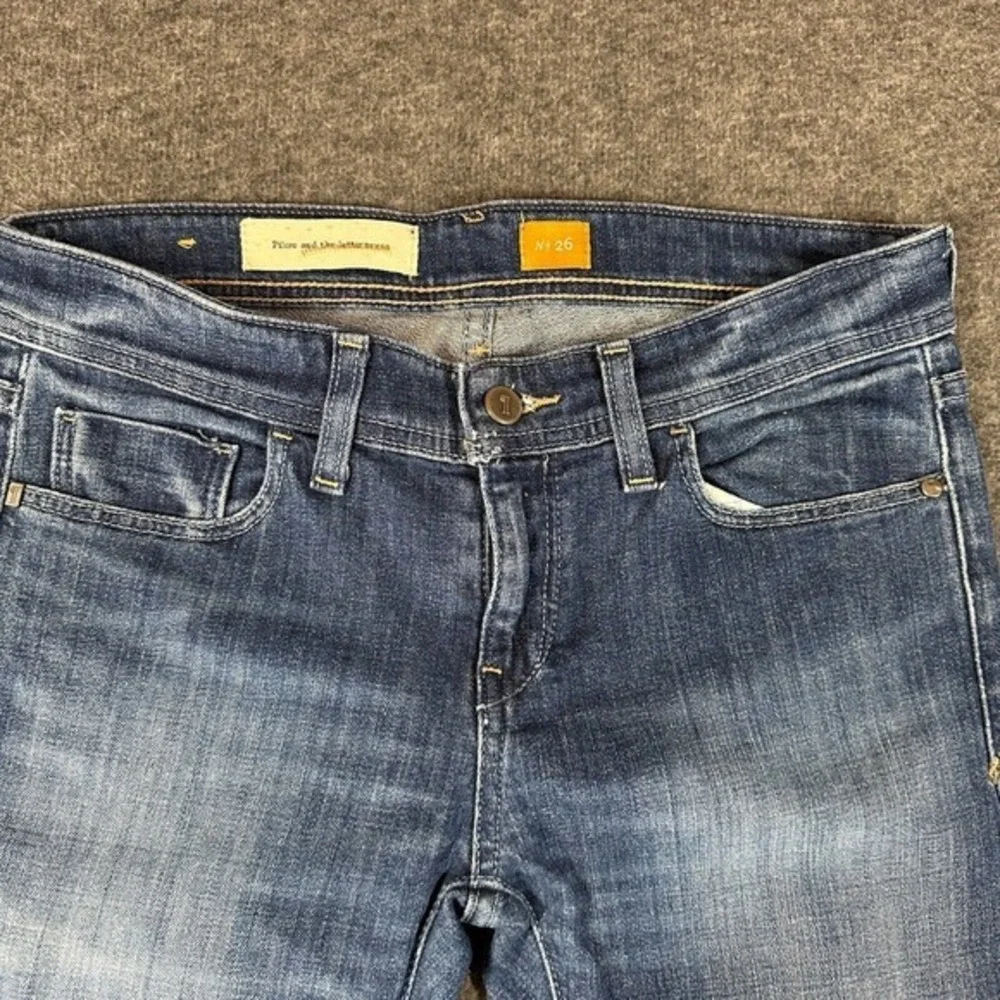 Pilcro Patchwork‎ Jeans Womens Size 26 Medium Wash Faded Knee Patch